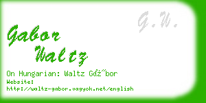 gabor waltz business card